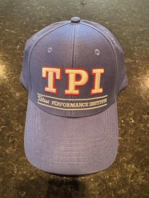 Titleist Performance Institute Structured Adjustable Blue Hat Golf Hat New