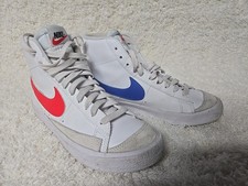 Nike Blazer  77 Mid Sneakers Retro Vintage Mens 6Y White Red Blue DA4086-117