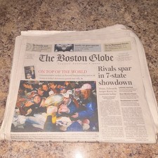 The Boston Globe Newspaper Super Bowl XXXVIII Champions "Champs Again" Lot