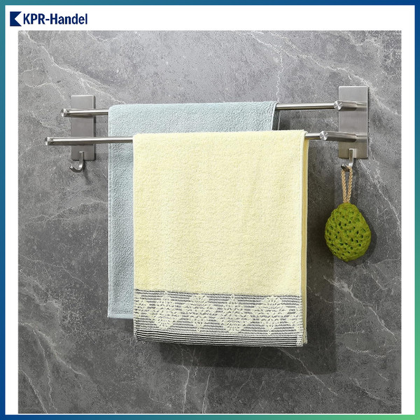 Handtuchhalter Ohne Bohren 60 Cm Edelstahl Selbstklebend FüR Wandmontage-image
