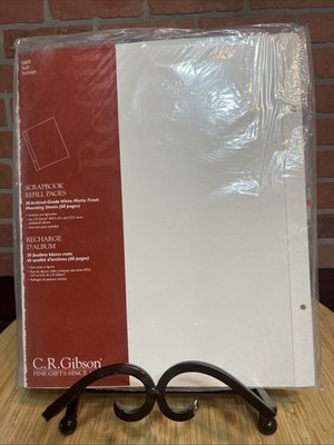C.R.Gibson K053 Scrapbook Refill Pages 30 Archival Grade Matte White (60 pages)