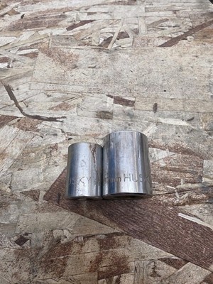 Husky 22513 22517 3/8 Drive 13mm 17mm Shallow 6 Point Chrome Sockets Used