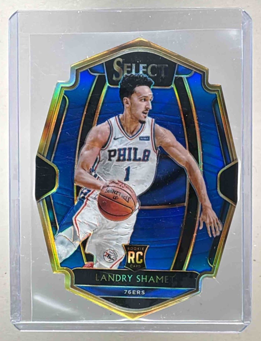 Landry Shamet 2018 Panini Select #156 Blue Prizm Die Cut RC Premier Level /249