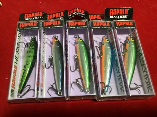 Lot Vintage : Boîte Vide Rapala Husky Jerk HJ14S Pour Leurre De Pêche Freshwater