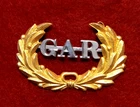 ORIGINAL NICE CIVIL WAR UNION GAR VETERAN HAT BADGE EMBLEM