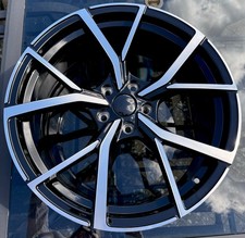 New 19" GLOSS BLACK/MACHINED ESTORIL DESIGN 8J ALLOY VW GOLF MK5/6/7/8 2005-2026