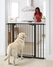 Extra Tall Baby Gate 36 Inch Wide Dog Gate Indoor Pressure Mount 30-46 Inch Blac