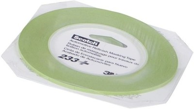 3M 26343 Scotch Performance Masking Tape 233+ 1 Roll 3mm X 55m, Green