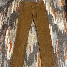 J Crew Pants Mens 30x32 Brown Corduroy Chino Slim Straight Casual Workwear