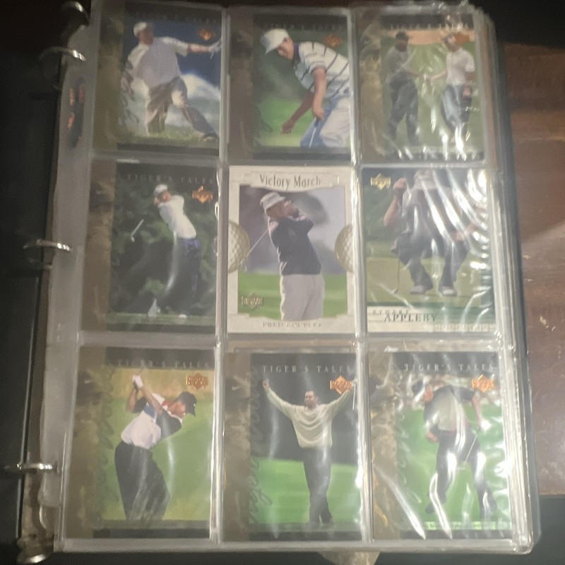 Upper Deck PGA Tour Golf Trading Card Lot (9) 2000 Tiger’s Tales + Victory March