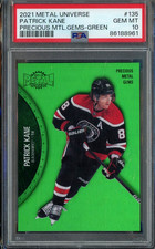 2021 Skybox Metal Universe Precious Metal Gems PMG GREEN Patrick Kane PSA 10 1/1