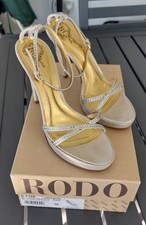 Scarpe con tacco da cerimonia, Decolté, Marca RODO Mod. Oro Bianco Mis. 36