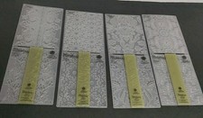 Lot of 4 Cricut Cuttlebug Anna Griffin Embossing Folders Borders 4.5" x 5.5"