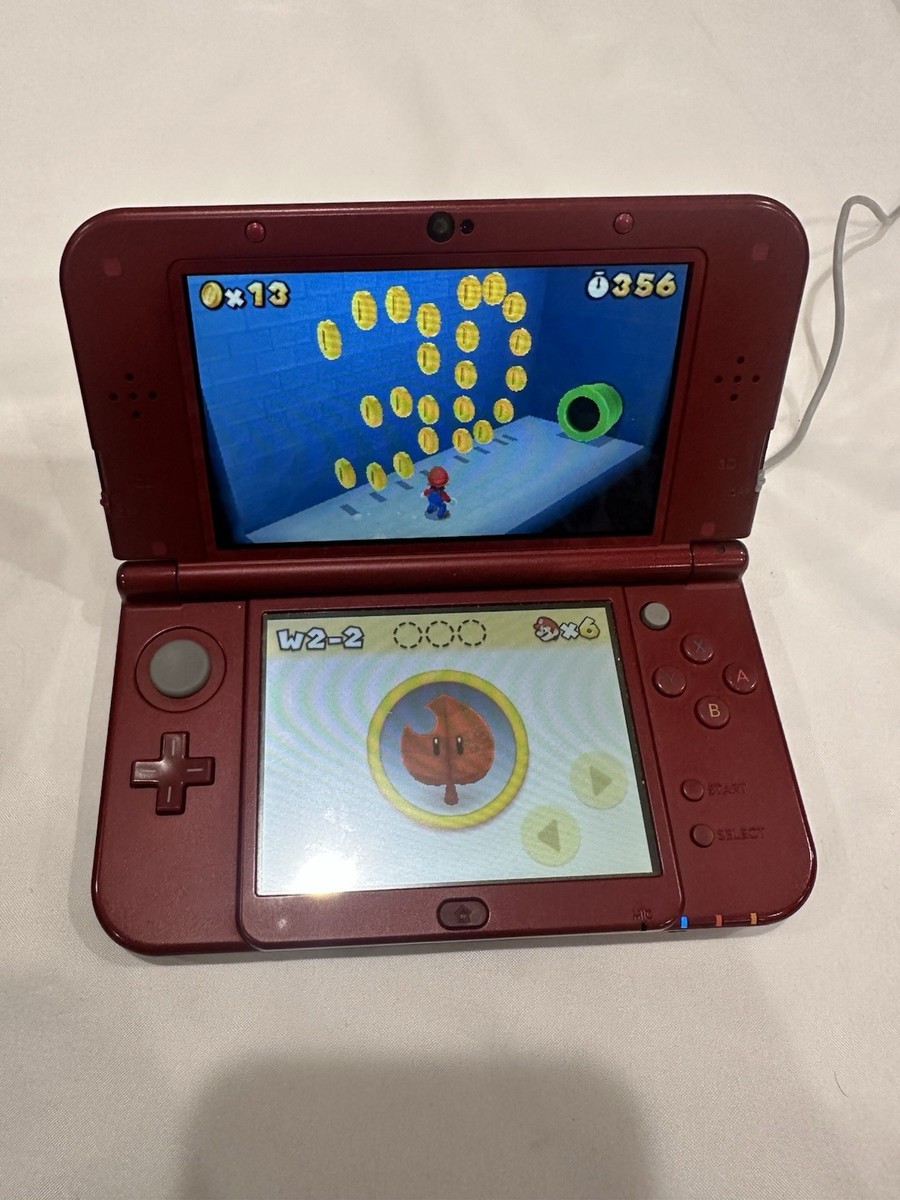 Nintendo New 3DS XL Red Handheld Console System RED-001 Tested w