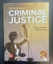 INTRO.TO CRIMINAL JUSTICE (LOOSELEAF) BY Keith N. Haley PAPERBACK **GOOD**