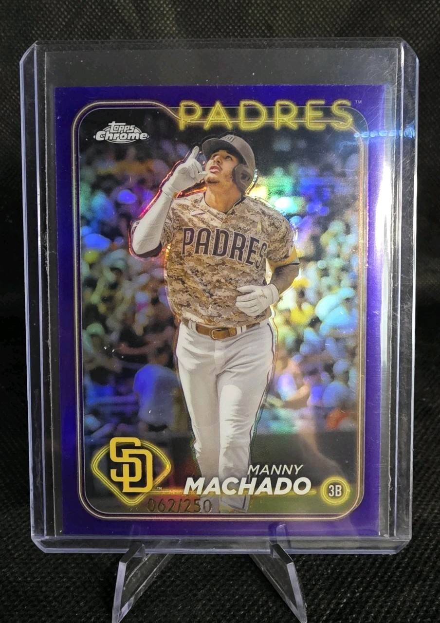 2024 Topps Chrome Manny Machado Purple Refractor #12 Serial #d/250