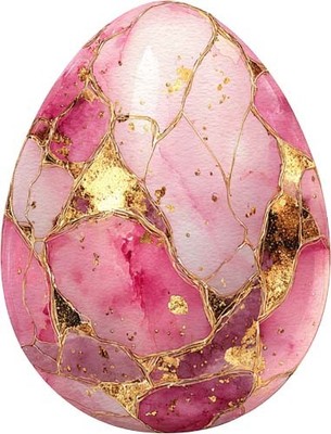 Ostern rosa goldenes Ei Wandbild Schlafzimmer Fenster Dekor Vinyl Aufkleber Abziehbild 6 Größen