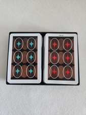 Vintage 1965 KEM Double Decks Plastic Playing Cards Case NY USA Complete MCM