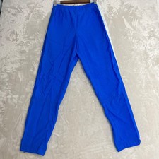 VTG Nike Pants Womens Large Blue Windbreaker Track Nylon Unlined Ankle Zip Y2K