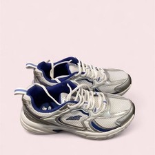 Avia Mens White Blue Silver Athletic Sneakers...