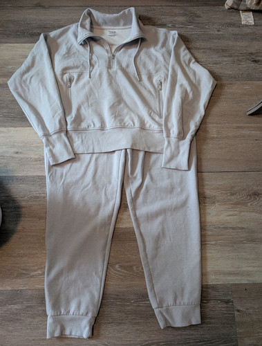Old Navy Active Size Large Light Gray Women's Zippered Pockets Pull Over/Pants