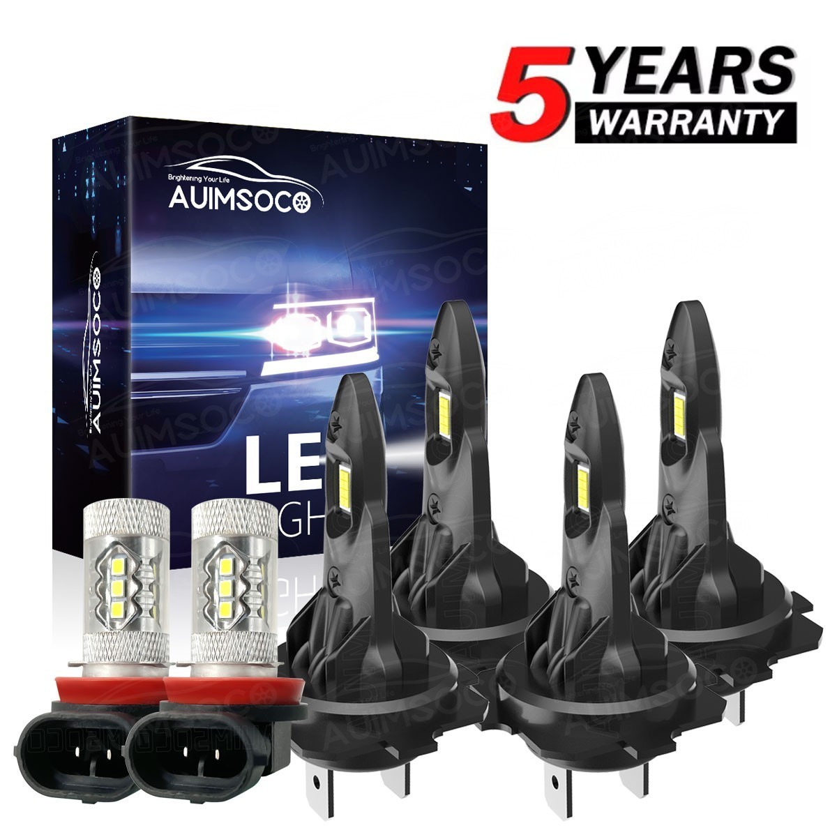 For Hyundai Genesis Coupe 2013-2016 LED Headlight Bulb Kit Hi/Lo Beam Fog Light