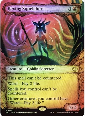 Wizards of the Coast MTG Hexing Squelcher Rare ECL 0317 Creature Black