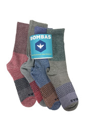 Bombas Calf Crew Midweight Cushioned Socks 4-Pack Size M Multicolor NEW