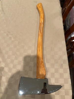 Firemen's ceremonial parade axe mirror polished,  27'' handle