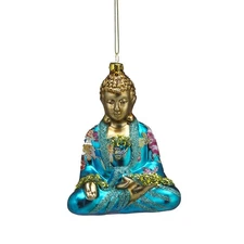 Kurt Adler Glass Buddha Ornament