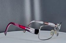 VTG ANNE KLEIN NY AKNY4117 335/44 Gunmetal Red Rectangle Eyeglasses FRAMES ONLY