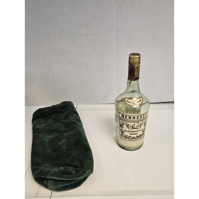 RARE Vintage Hennessy & Co Cognac Empty Bottle Clear - US ARMY OPEN MESS VHTF