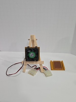 Socket 3 or 5 486 CPU COOLER HEATSINK w/ SLEEVE BEARING FAN VINTAGE Molex