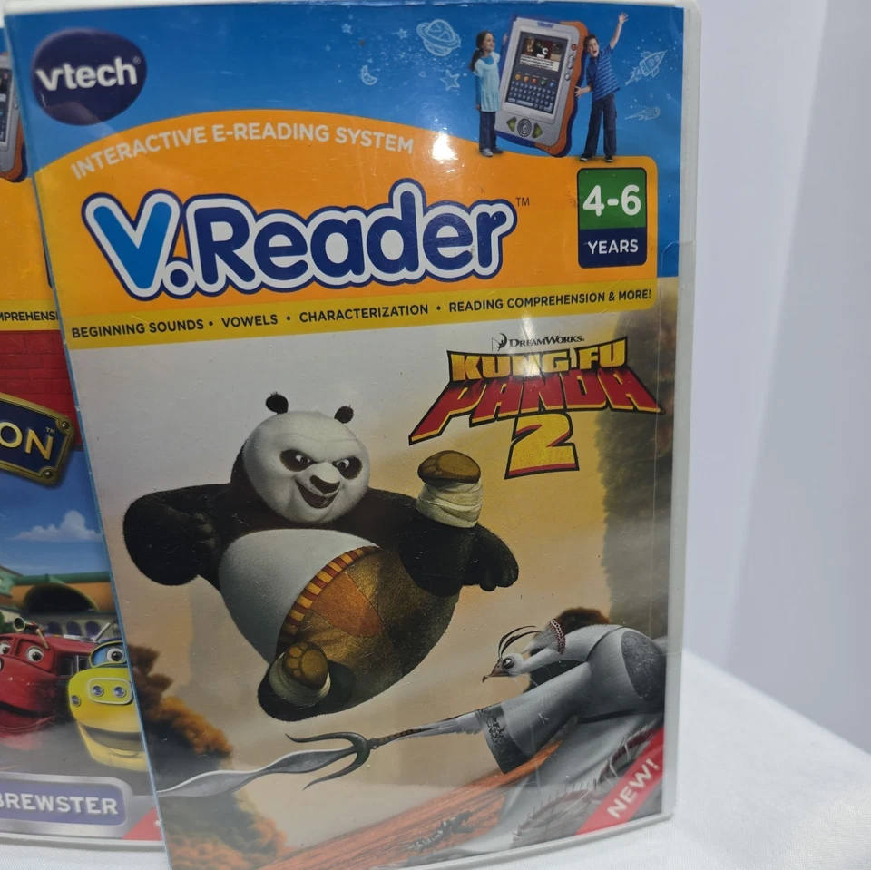 SEALED VTech V.Reader Educational E-Book System Chuggington Kung Fu Panda  Game - Image 2 of 4