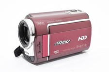 JVC GZ-MG330 30GB HDD MicroSD 32x Optical Zoom Camcorder Red Used Japan Tested