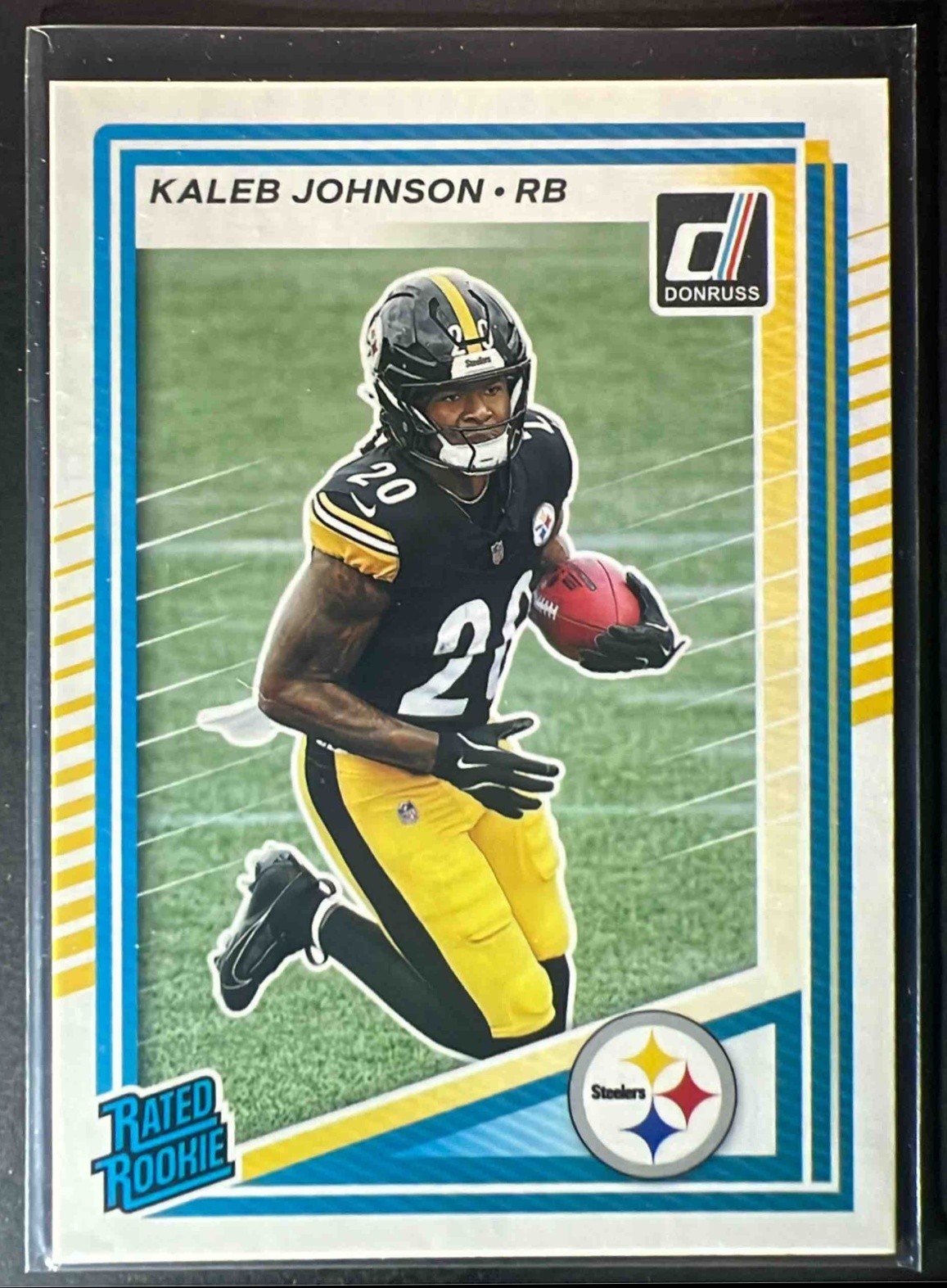 2025 Panini Donruss Kaleb Johnson #322 Rated Rookie RC Steelers