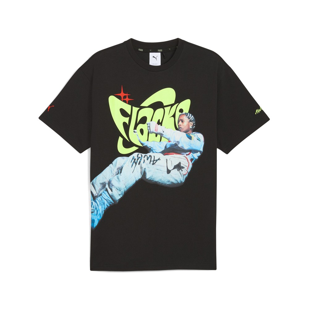 PUMA Asap Rocky X  Flacko Smile Graphic Crew Neck Short Sleeve T-Shirt Mens Size