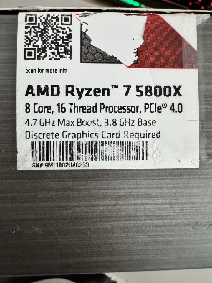 AMD Ryzen 7 5800X CPU Pins Damaged For Parts / Repair AS-IS | eBay