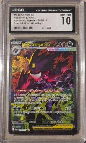 Mega Gengar ex Ascended Heroes SIR 284/217 CGC 10 GEM MINT (LOW POP 22)