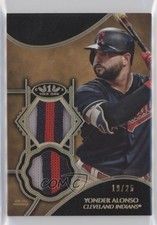 2019 Topps Tier One Relics 19/25 Yonder Alonso #T1DR-YA Dual Patch 8pe