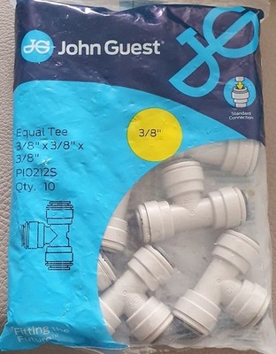 10er Pack, John Guest, Speed Fit, gleiche T-Stücke Verbinder, 3/8''