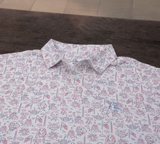 Rhoback The American Icon Polo Men's Performance Golf Tee Patriotic USA Gift