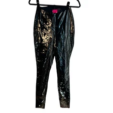  Commando Faux Patent Leather Leggings Black Stretch 1X High Rise Compression