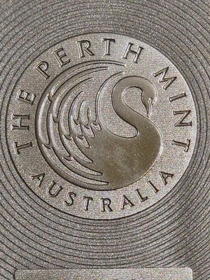 Perth Mint Australia 1 oz Silver Bar .9999 Fine - Swan & Kangaroo