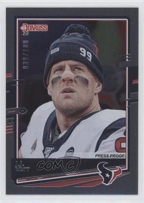 2020 Panini Donruss Photo Variation Press Proof Silver 39/100 JJ Watt #113 06kc