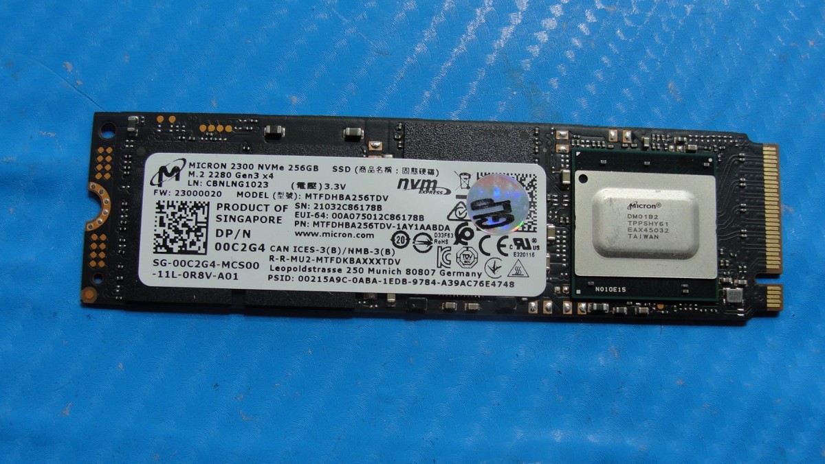 Dell 5310 Micron 256GB NVMe M.2 SSD Solid State Drive