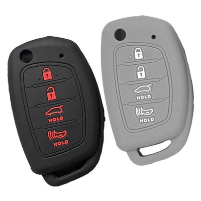 2pcs Silicone Remote Key Fob Case Cover Fits For Hyundai Elantra Sonata Santa Fe