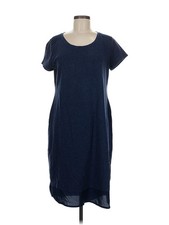 H By Halston Women Blue Casual Dress M