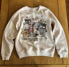 Hello Kitty and Friends Sweatshirt Girls XL Pink Long Sleeve Pull Over Crew Neck