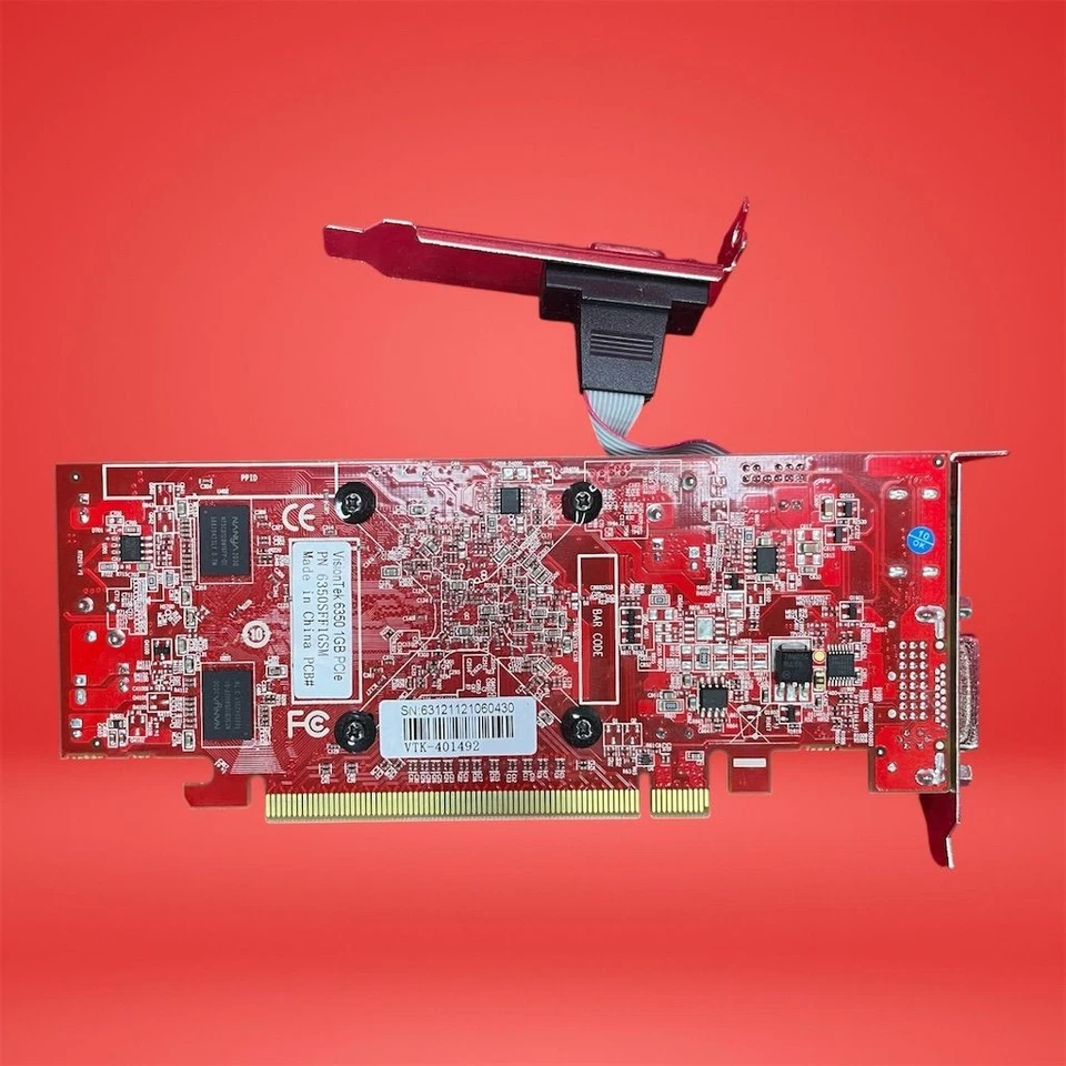 VisionTek Radeon HD6350 6350SFF1GSM Video Card 1GB PCIe DMS-60 Mini-DP - Image 2 of 4